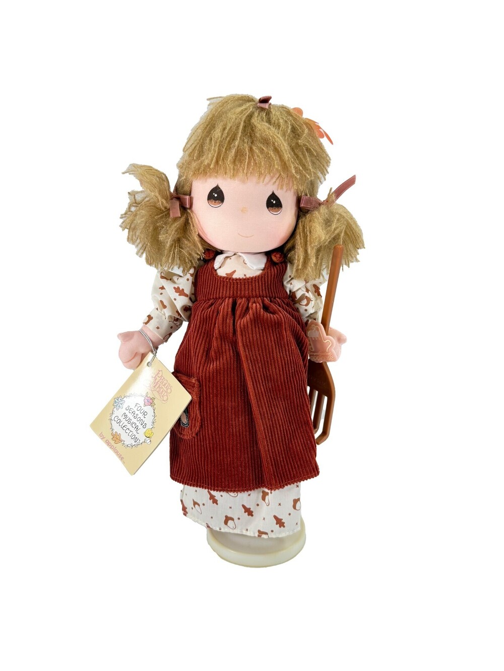 PRECIOUS MOMENTS 1991 FALL Four Seasons Musical Collection Doll Plays Music
